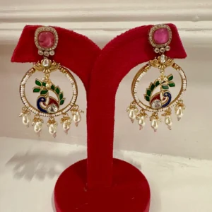 Peacock throne coloured pearl hangings