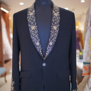 Mul Chanderi white thread work suit set